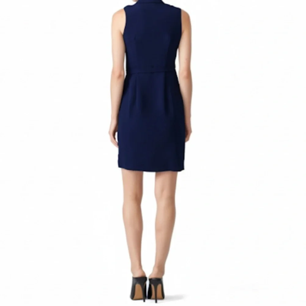 Amanda Uprichard “Montreal” Sleeveless Blue Wrap Dress Small Excellent Condition
